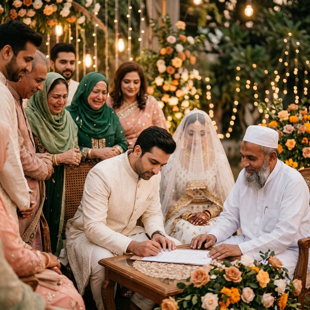 Nikah contract signing ceremony